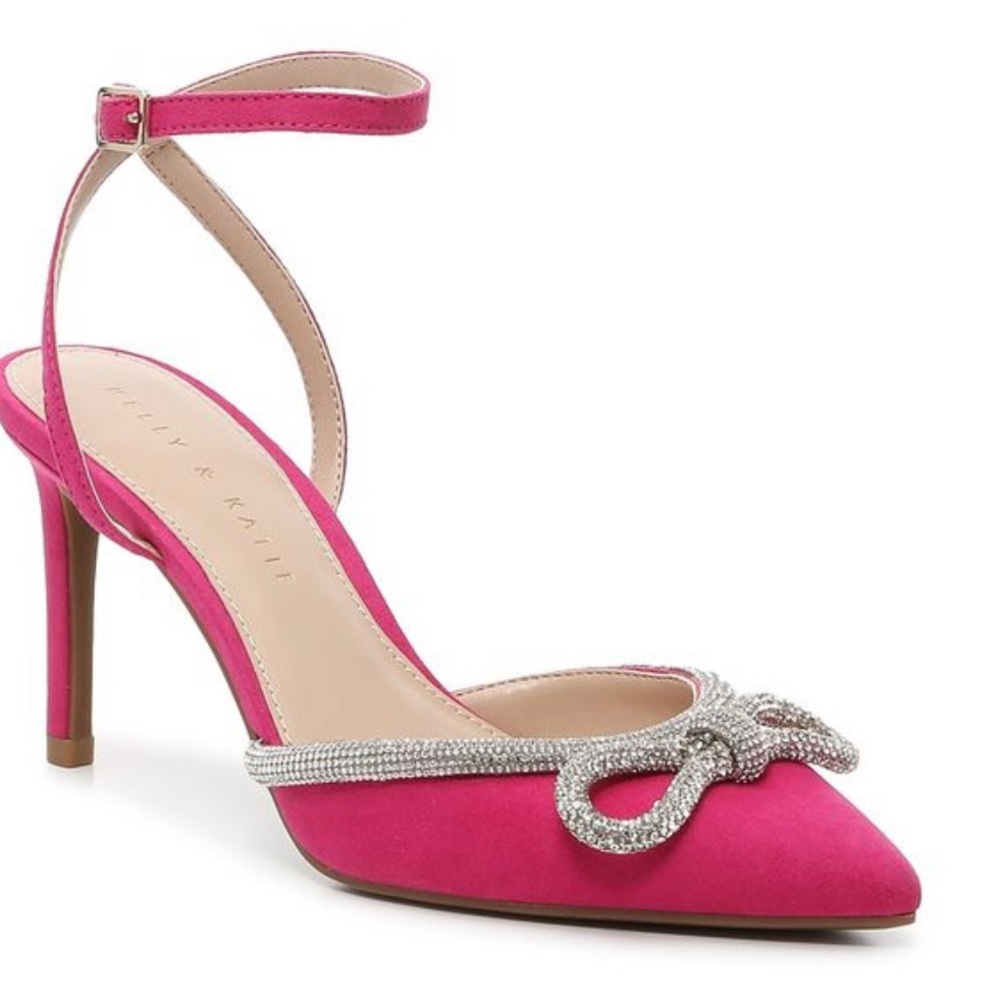 Kelly & Kate Blaken Pink Suede Ankle Strap Heels, NWT, Size 11